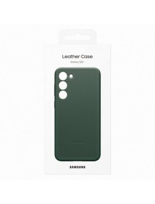 Samsung läderfodral för Samsung Galaxy S23+ fodral tillverkat av naturligt lädergrönt (EF-VS916LGEGWW)