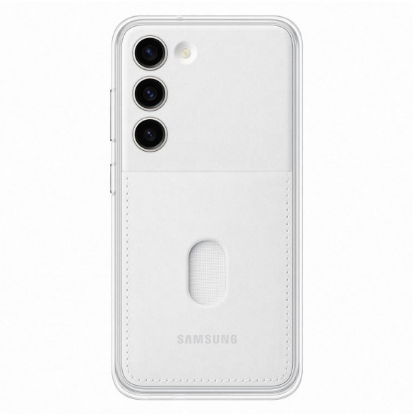 Samsung ramskydd för Samsung Galaxy S23 fodral med utbytbara baksidor vit (EF-MS911CWEGWW)