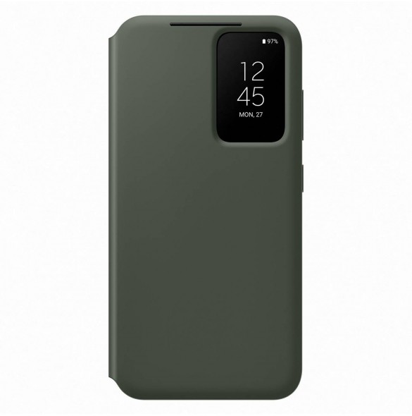 Samsung Smart View Wallet Fodral för Samsung Galaxy S23 Fodral med Smart Flip Window Card Wallet khaki (EF-ZS911CGEGWW)
