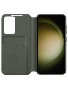 Samsung Smart View Wallet Fodral för Samsung Galaxy S23 Fodral med Smart Flip Window Card Wallet khaki (EF-ZS911CGEGWW)