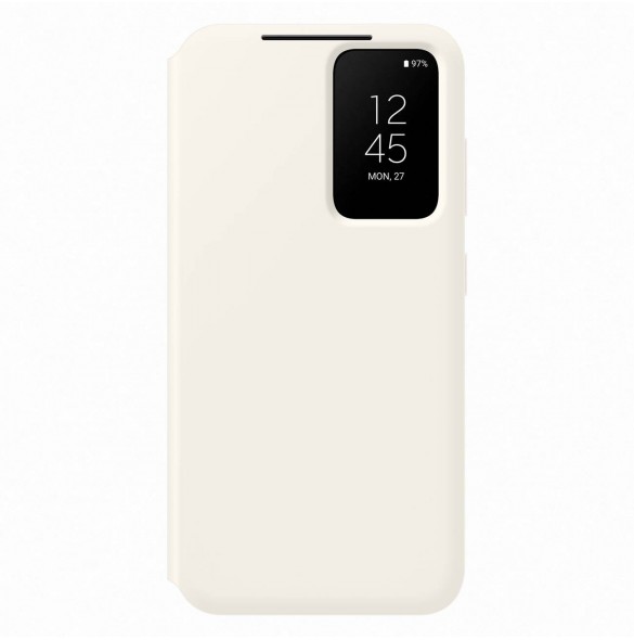 Samsung Smart View Wallet Case för Samsung Galaxy S23 Cover med Smart Flip Window Card Wallet Cream (EF-ZS911CUEGWW)