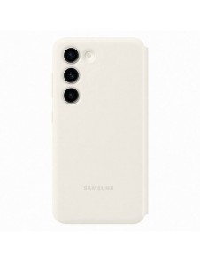 Samsung Smart View Wallet Case för Samsung Galaxy S23 Cover med Smart Flip Window Card Wallet Cream (EF-ZS911CUEGWW)