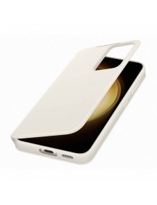 Samsung Smart View Wallet Case för Samsung Galaxy S23 Cover med Smart Flip Window Card Wallet Cream (EF-ZS911CUEGWW)