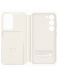 Samsung Smart View Wallet Case för Samsung Galaxy S23 Cover med Smart Flip Window Card Wallet Cream (EF-ZS911CUEGWW)