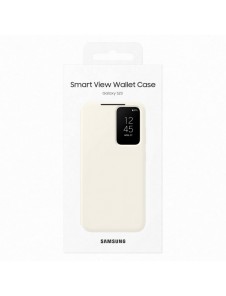 Samsung Smart View Wallet Case för Samsung Galaxy S23 Cover med Smart Flip Window Card Wallet Cream (EF-ZS911CUEGWW)