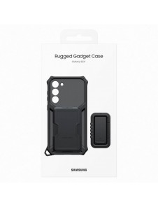 Samsung Rugged Gadget Case för Samsung Galaxy S23+ Rugged Cover Ring Hållare Stativ grå (EF-RS916CBEGWW)