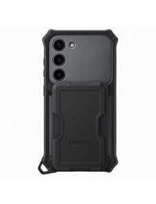 Samsung Rugged Gadget Case för Samsung Galaxy S23 Rugged Cover Ring Hållare Stativ grå (EF-RS911CBEGWW)