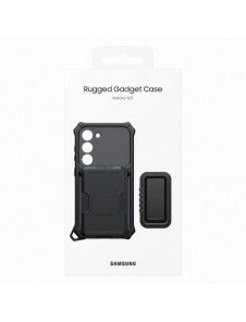 Samsung Rugged Gadget Case för Samsung Galaxy S23 Rugged Cover Ring Hållare Stativ grå (EF-RS911CBEGWW)