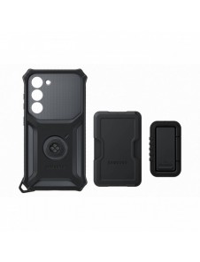 Samsung Rugged Gadget Case för Samsung Galaxy S23 Rugged Cover Ring Hållare Stativ grå (EF-RS911CBEGWW)