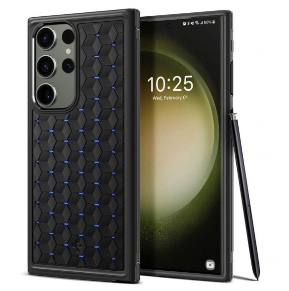 Spigen CRYO ARMOR GALAXY S23 ULTRA MAT SVART