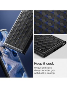 Spigen CRYO ARMOR GALAXY S23 ULTRA MAT SVART
