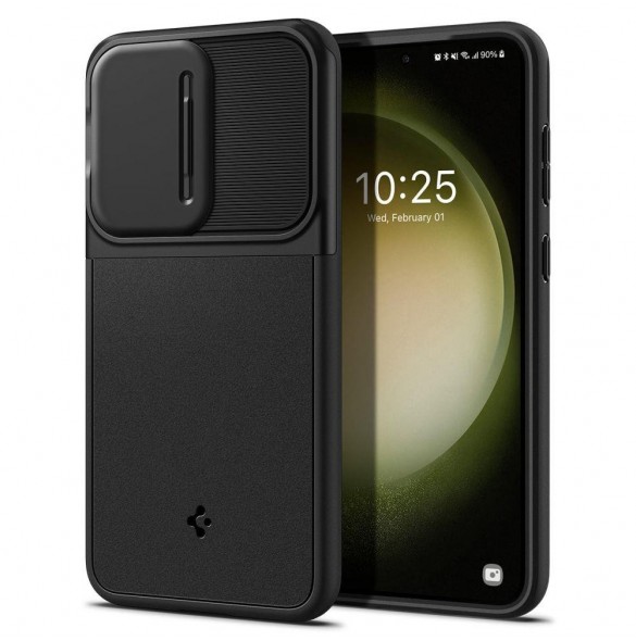 Spigen OPTIK ARMOR GALAXY S23 SVART