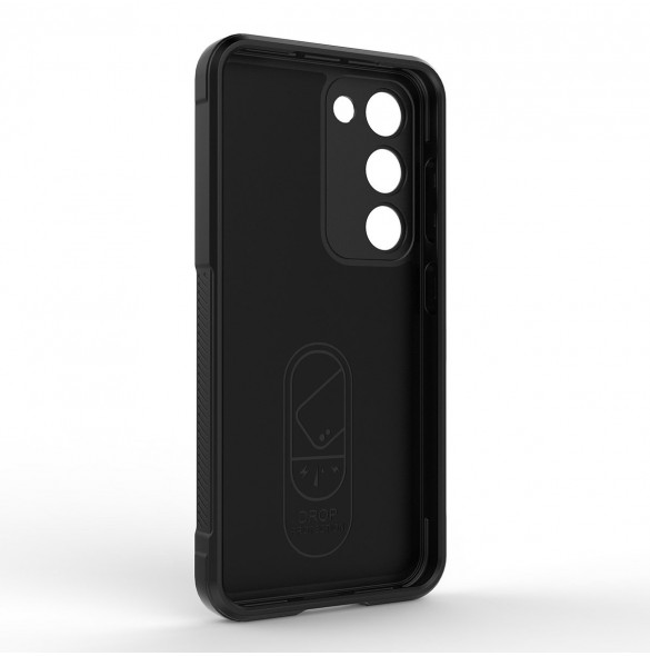 Magic Shield Fodral för Samsung Galaxy S23+ flexibelt pansarskal vinröd