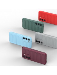 Magic Shield Fodral för Samsung Galaxy S23+ flexibelt pansarskal vinröd