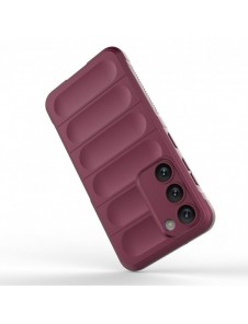 Magic Shield Fodral för Samsung Galaxy S23+ flexibelt pansarskal vinröd