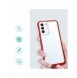 Klart 3-i-1 fodral för Samsung Galaxy S23+ silikonskal med ram röd
