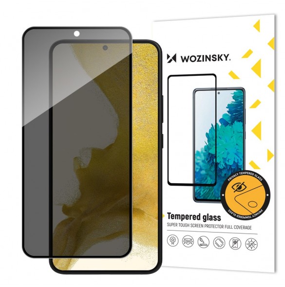 Wozinsky Privacy Glass Samsung Galaxy S23+ härdat glas med Anti Spy integritetsfilter