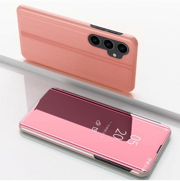 Hard Flip Fodral till Samsung Galaxy S23 FE Clear View Fodral - Rosa
