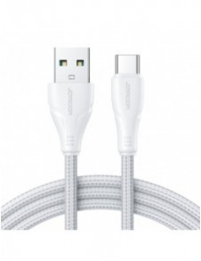 Joyroom USB-kabel - USB C 3A Surpass-serien för snabb laddning och dataöverföring 0,25 m vit (S-UC027A11)