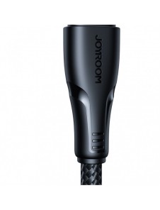 Joyroom USB-kabel - micro USB 2.4A Surpass-serien för snabb laddning och dataöverföring 0,25 m svart (S-UM018A11)