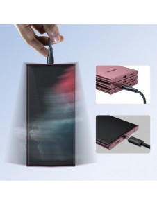 Joyroom USB-kabel - micro USB 2.4A Surpass-serien för snabb laddning och dataöverföring 0,25 m svart (S-UM018A11)