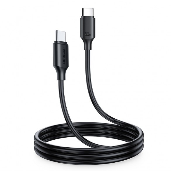 Joyroom-kabel USB-C - USB-C 480Mb/s 60W 1m svart (S-CC060A9)