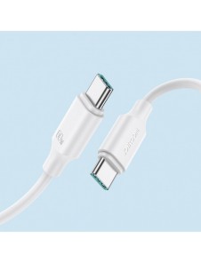 Joyroom-kabel USB-C - USB-C 480Mb/s 60W 1m vit (S-CC060A9)