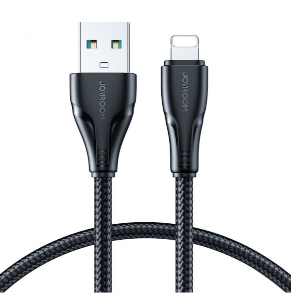 Joyroom-kabel USB - Lightning 2,4A 0,25 m svart (S-UL012A11)