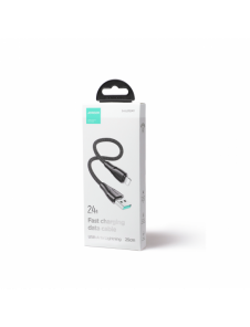 Joyroom-kabel USB - Lightning 2,4A 0,25 m svart (S-UL012A11)