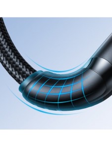Joyroom USB - USB C 3A kabel Surpass Series för snabb laddning och dataöverföring 0,25 m svart (S-UC027A11)