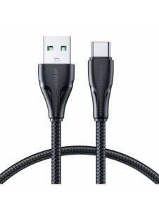 Joyroom USB - USB C 3A kabel Surpass Series för snabb laddning och dataöverföring 1,2 m svart (S-UC027A11)