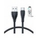 Joyroom USB - USB C 3A kabel Surpass Series för snabb laddning och dataöverföring 1,2 m svart (S-UC027A11)