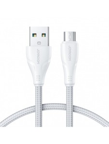 Joyroom USB-kabel - micro USB 2.4A Surpass-serien för snabb laddning och dataöverföring 1,2 m vit (S-UM018A11)