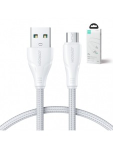 Joyroom USB-kabel - micro USB 2.4A Surpass-serien för snabb laddning och dataöverföring 1,2 m vit (S-UM018A11)