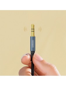 Joyroom stereoljud AUX-kabel 3,5 mm minijack 1 m mörkblå (SY-10A1)