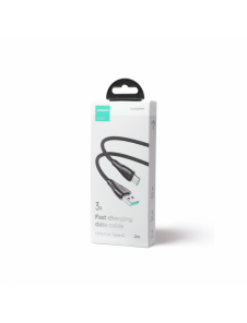 Joyroom USB - USB C 3A kabel Surpass Series för snabb laddning och dataöverföring 2 m svart (S-UC027A11)