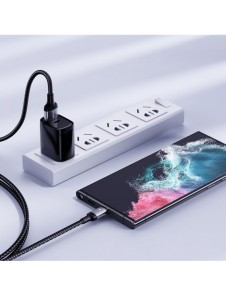 Joyroom USB-kabel - USB C 3A för snabb laddning och dataöverföring A10 Series 1,2 m svart (S-UC027A10)