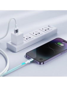 Joyroom-kabel USB - Lightning 2,4A A10-serien 1,2 m vit (S-UL012A10)