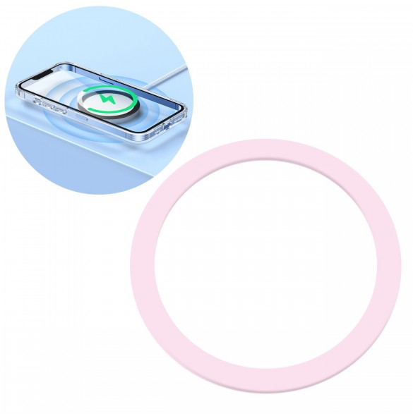 Joyroom magnetisk metallring för smartphone rosa (JR-Mag-M3)