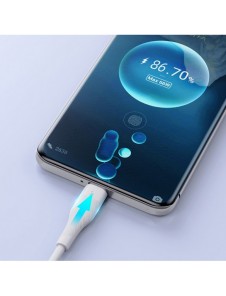 Joyroom USB-kabel - USB Typ C för snabbladdning/dataöverföring 6A 1m vit (S-1060M12)