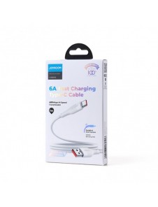 Joyroom USB-kabel - USB Typ C för snabbladdning/dataöverföring 6A 1m vit (S-1060M12)