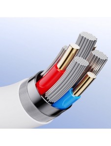 Joyroom USB-kabel - USB Typ C för snabbladdning/dataöverföring 6A 1m vit (S-1060M12)