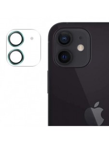 Joyroom Shining Series hellinsskydd kamera härdat glas för iPhone 12 mini grön (JR-PF686)
