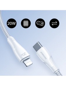 Joyroom USB C - Lightning 20W Surpass Series-kabel för snabb laddning och dataöverföring 1,2 m vit (S-CL020A11)