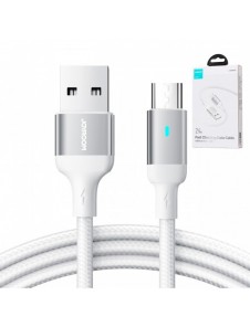 Joyroom USB-kabel - micro USB 2.4A för snabb laddning och dataöverföring 1,2 m vit (S-UM018A10)