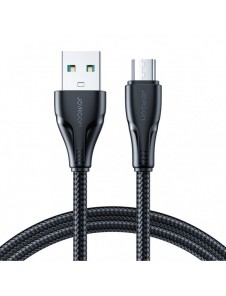 Joyroom USB-kabel - micro USB 2.4A Surpass-serien för snabb laddning och dataöverföring 2 m svart (S-UM018A11)