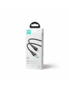 Joyroom USB-kabel - micro USB 2.4A Surpass-serien för snabb laddning och dataöverföring 2 m svart (S-UM018A11)