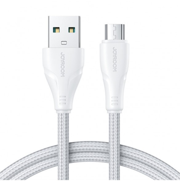 Joyroom USB-kabel - micro USB 2.4A Surpass-serien för snabb laddning och dataöverföring 2 m vit (S-UM018A11)