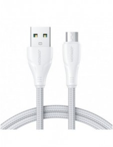 Joyroom USB-kabel - micro USB 2.4A Surpass-serien för snabb laddning och dataöverföring 2 m vit (S-UM018A11)
