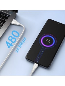 Joyroom USB-kabel - micro USB 2.4A Surpass-serien för snabb laddning och dataöverföring 2 m vit (S-UM018A11)